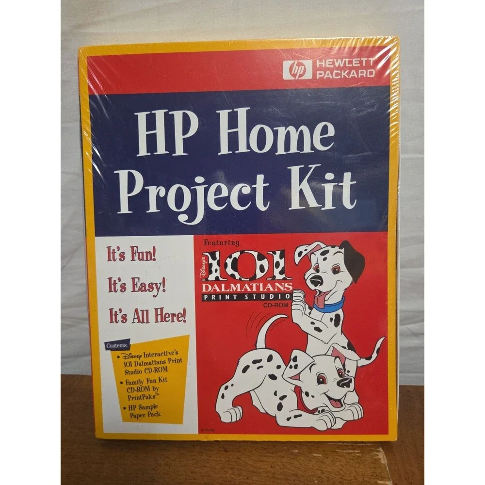 Hewlet Packard Home Project Kit 101 Dalmations Print Studio CD-ROM New Sealed